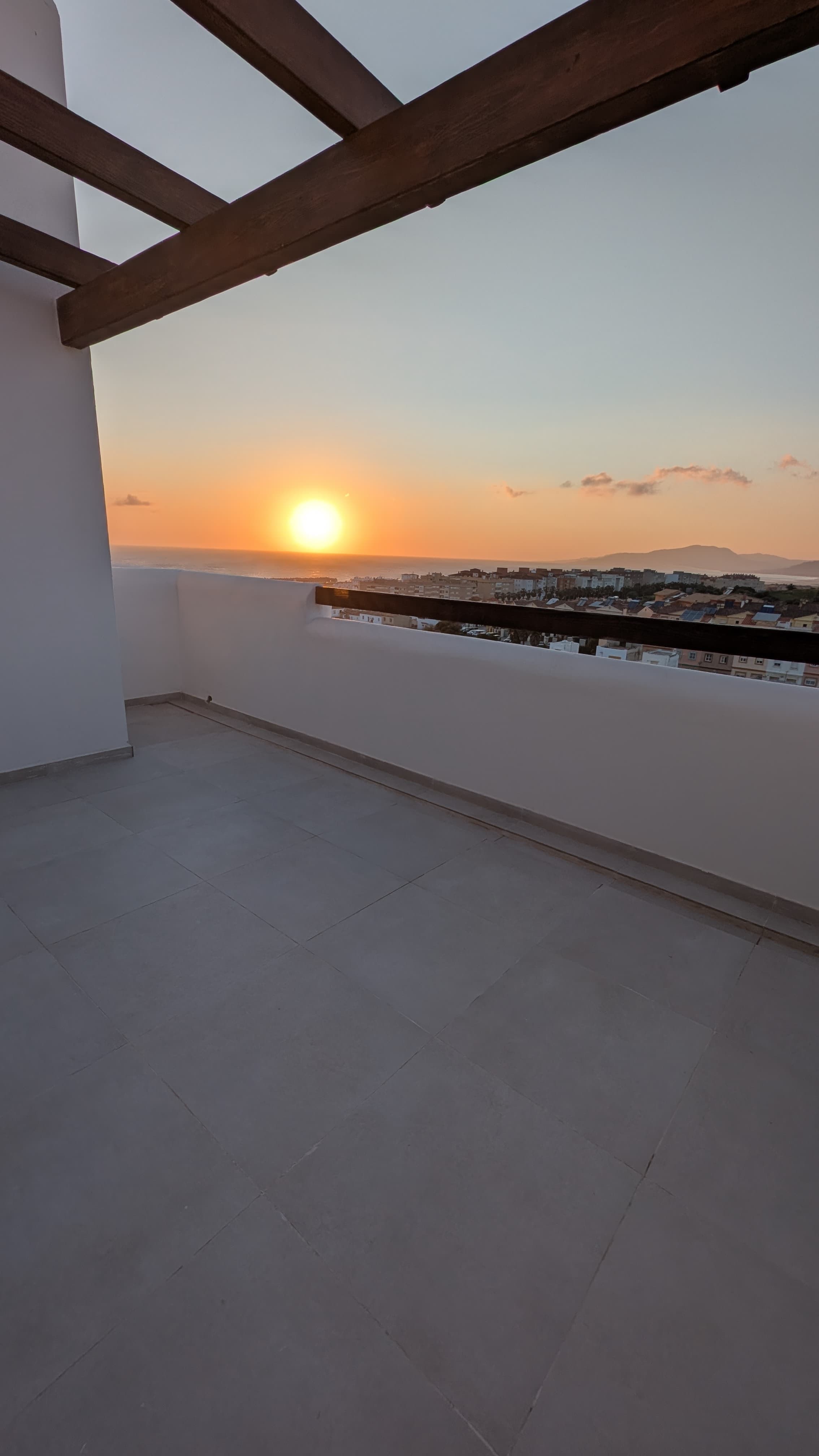 Terrace view at golden hour