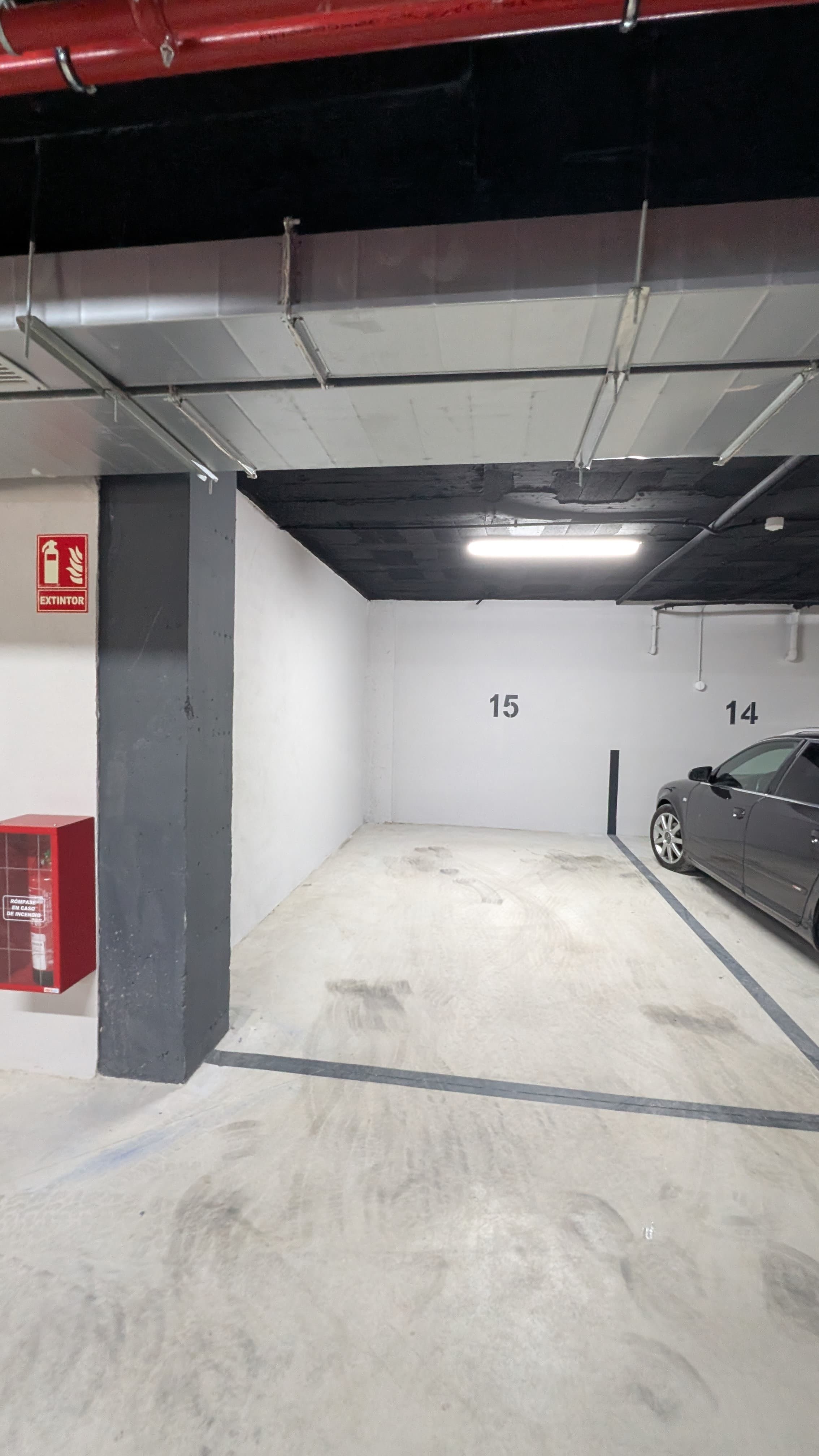 Secure underground parking space